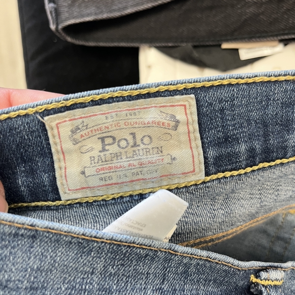 Polo Ralph Lauren Blue Jeans with THOMPKINS SKINNY CROP Pink Floral Design - Picture 5 of 7